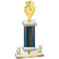 Premium Single Black Carbon Fiber Year Pickleball Trophy