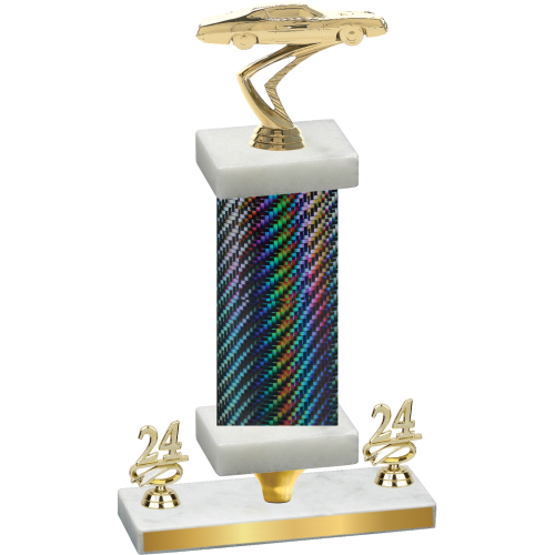 Premium Single Black Carbon Fiber Year Cars Trophy