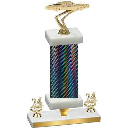 Premium Single Black Carbon Fiber Year Cars Trophy