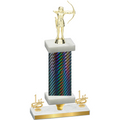 Premium Single Black Carbon Fiber First Place Archery Trophy