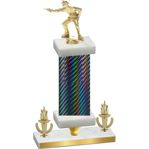 Premium Single Black Carbon Fiber Victory Shooter Trophy