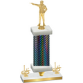 Premium Single Black Carbon Fiber First Place Shooter Trophy