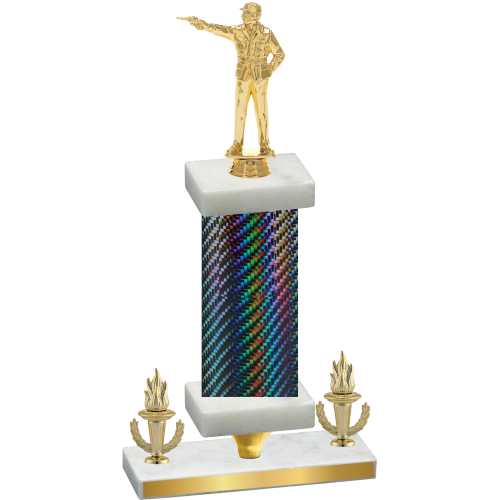 Premium Single Black Carbon Fiber Victory Shooter Trophy
