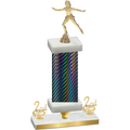 Premium Single Black Carbon Fiber Second Place Skater Trophy