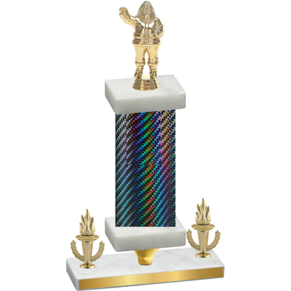 Premium Single Black Carbon Fiber Victory Holiday Trophy