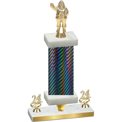 Premium Single Black Carbon Fiber Year Holiday Trophy