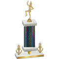 Premium Single Black Carbon Fiber Victory Majorette Trophy