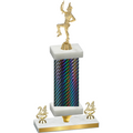 Premium Single Black Carbon Fiber Year Majorette Trophy