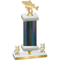 Premium Single Black Carbon Fiber Year Fishing Trophy