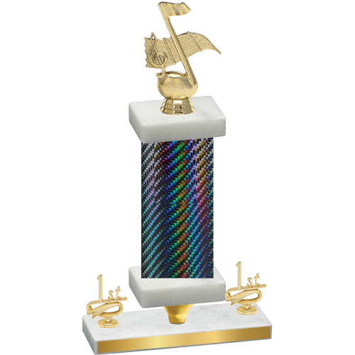 Premium Single Black Carbon Fiber First Place Music Trophy