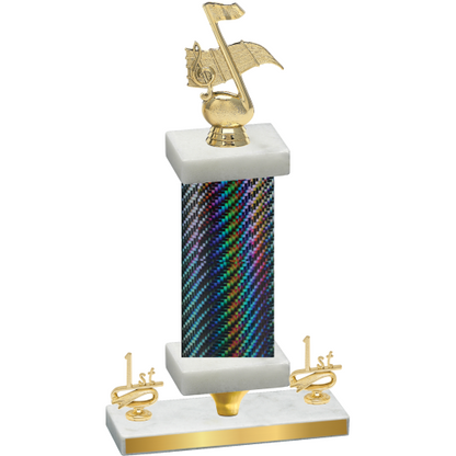 Premium Single Black Carbon Fiber First Place Music Trophy