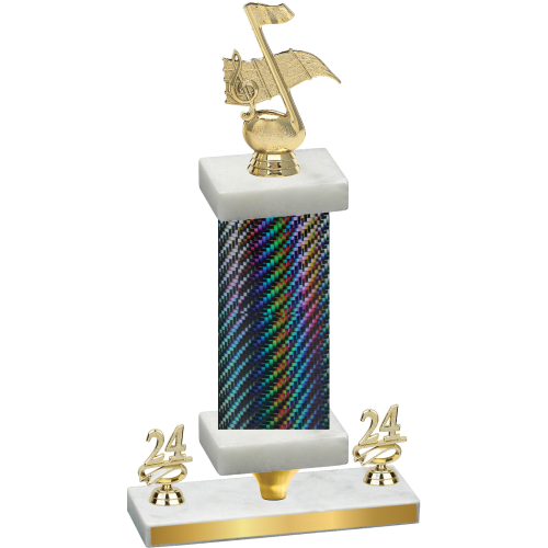 Premium Single Black Carbon Fiber Year Music Trophy