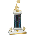 Premium Single Black Carbon Fiber Year Golf Trophy