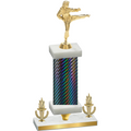 Premium Single Black Carbon Fiber Victory Karate Trophy
