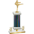 Premium Single Black Carbon Fiber Year Karate Trophy