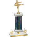 Premium Single Black Carbon Fiber First Place Karate Trophy