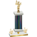 Premium Single Black Carbon Fiber Third Place Academics Trophy
