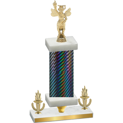 Premium Single Black Carbon Fiber Victory Academics Trophy