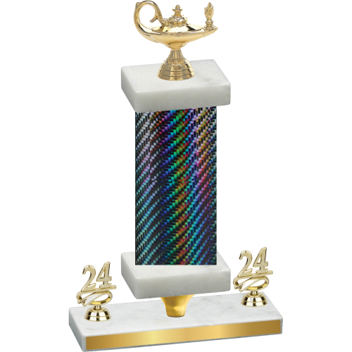 Premium Single Black Carbon Fiber Year Academics Trophy