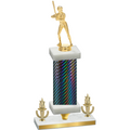 Premium Single Black Carbon Fiber Victory Softball Trophy