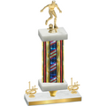 Premium Single Flag USA First Place Soccer Trophy