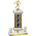 Premium Single Flag USA Year Soccer Trophy