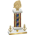 Premium Single Flag USA Victory Soccer Trophy
