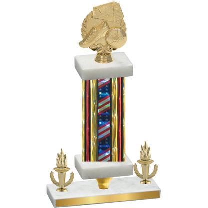 Premium Single Flag USA Victory Soccer Trophy