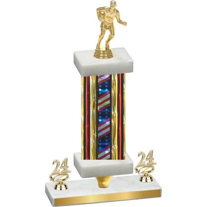 Premium Single Flag USA Year Rugby Trophy
