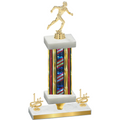 Premium Single Flag USA First Place Running Trophy