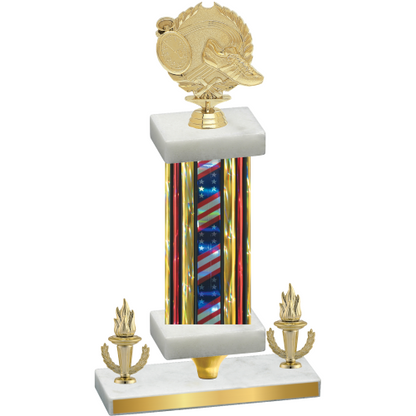 Premium Single Flag USA Victory Running Trophy