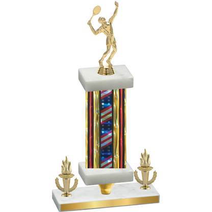 Premium Single Flag USA Victory Tennis Trophy