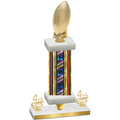 Premium Single Flag USA Fourth Place Football Trophy