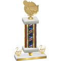 Premium Single Flag USA Second Place Tennis Trophy