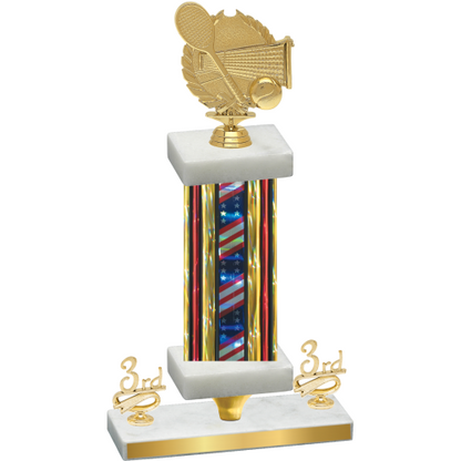 Premium Single Flag USA Third Place Tennis Trophy