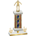 Premium Single Flag USA Third Place Wrestling Trophy