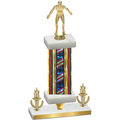 Premium Single Flag USA Victory Wrestling Trophy