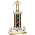 Premium Single Flag USA Year Wrestling Trophy