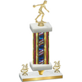 Premium Single Flag USA Year Bowling Trophy