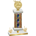 Premium Single Flag USA First Place Bowling Trophy