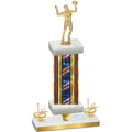 Premium Single Flag USA First Place Volleyball Trophy
