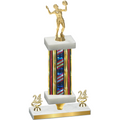 Premium Single Flag USA Year Volleyball Trophy