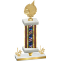 Premium Single Flag USA First Place Volleyball Trophy