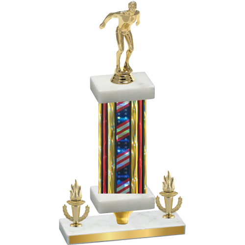 Premium Single Flag USA Victory Swimming Trophy