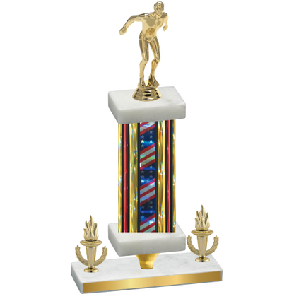 Premium Single Flag USA Victory Swimming Trophy