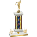 Premium Single Flag USA Third Place Tennis Trophy