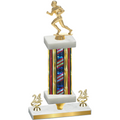 Premium Single Flag USA Year Football Trophy