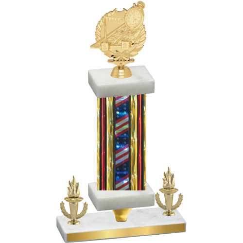 Premium Single Flag USA Victory Swimming Trophy
