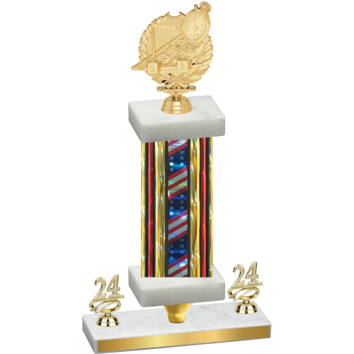 Premium Single Flag USA Year Swimming Trophy