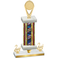 Premium Single Flag USA Second Place Insert Trophy